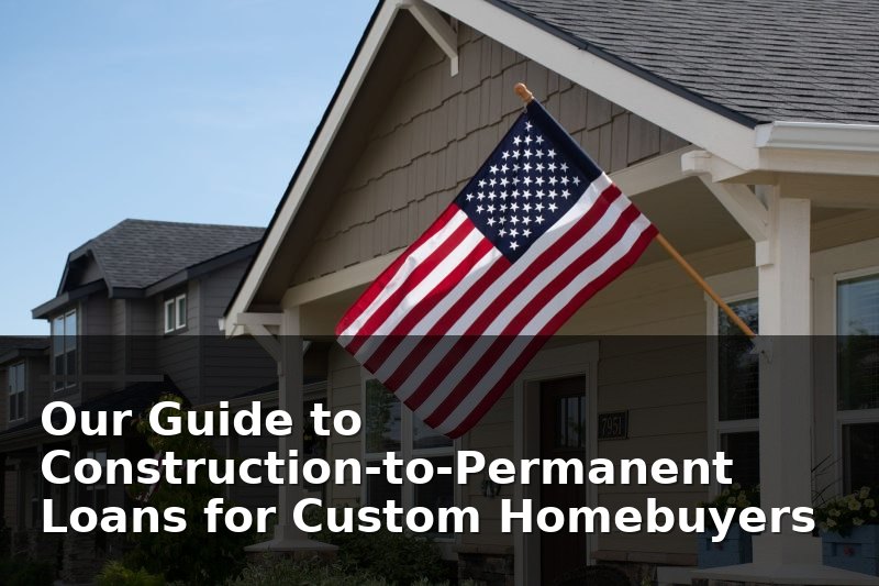 A stylish suburban house with a vibrant American flag displayed outside in bright daylight.